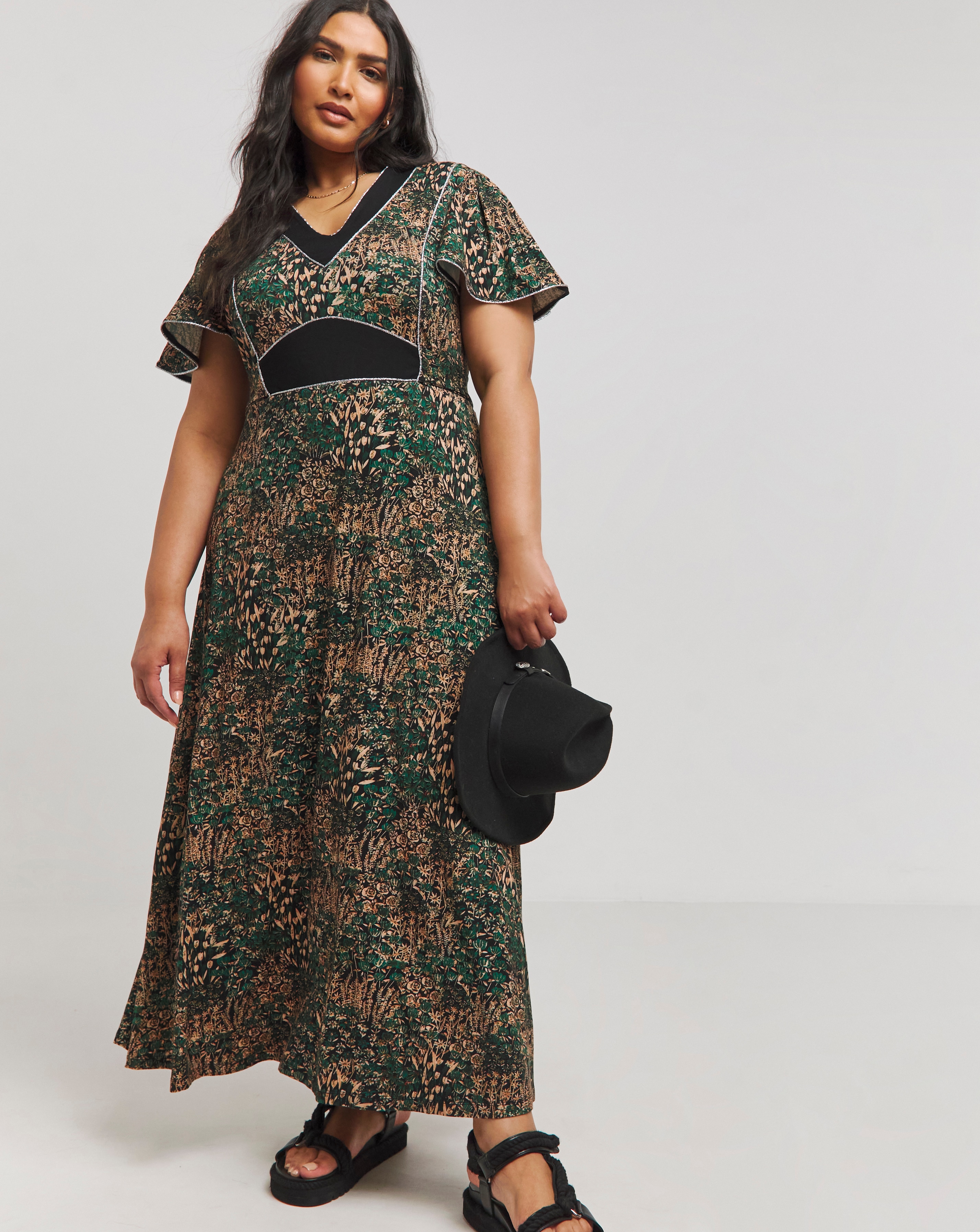 Joe Browns Contrast Floral Maxi Dress