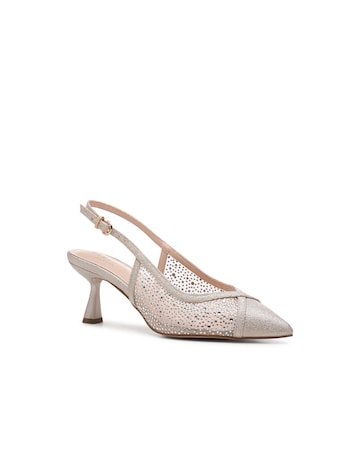 Paradox London Fascinate Wide Fit Slingback Shimmer Heels