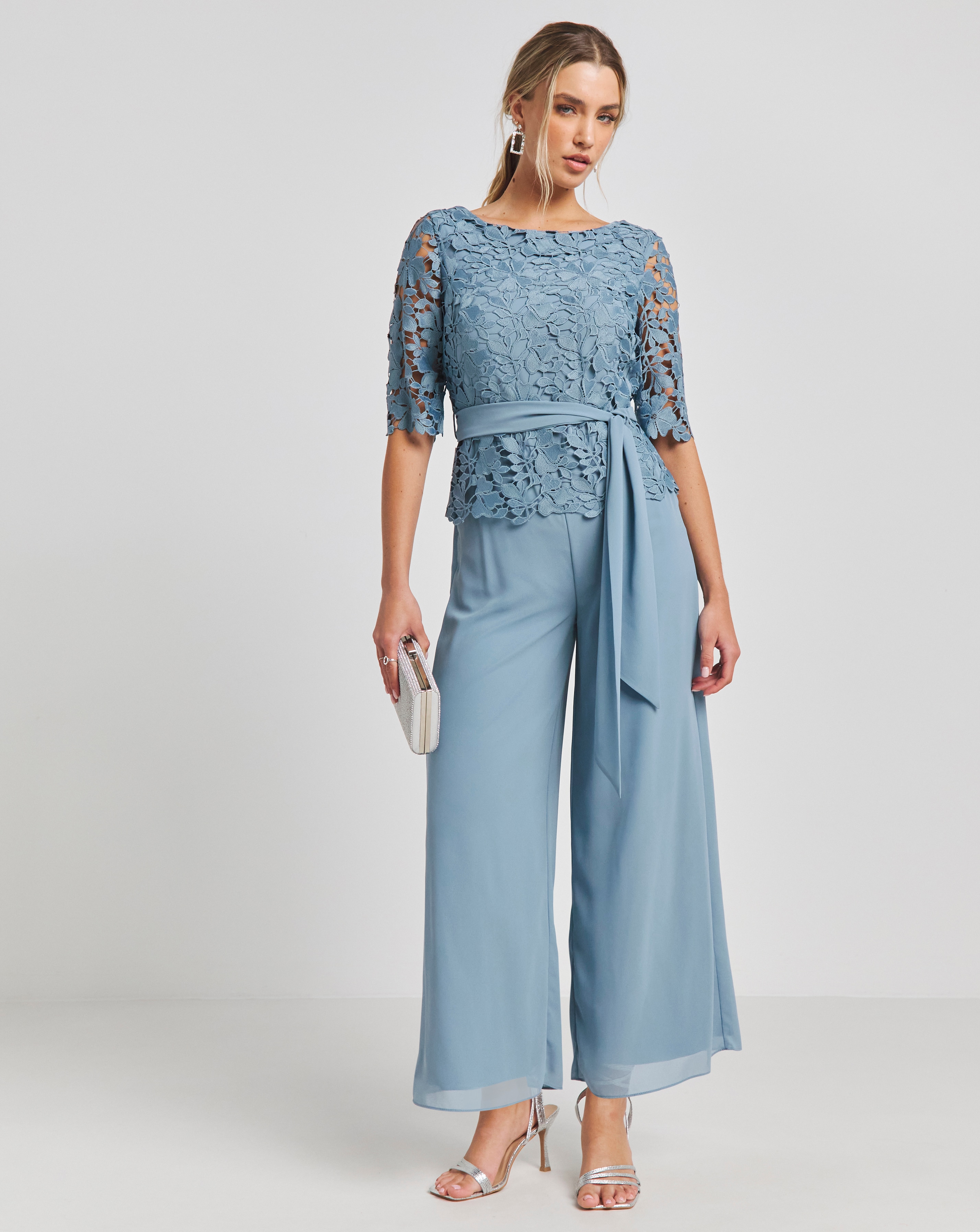 Joanna Hope Lace Jumpsuit
