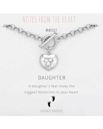 Daughter Heart T Bar Bracelet