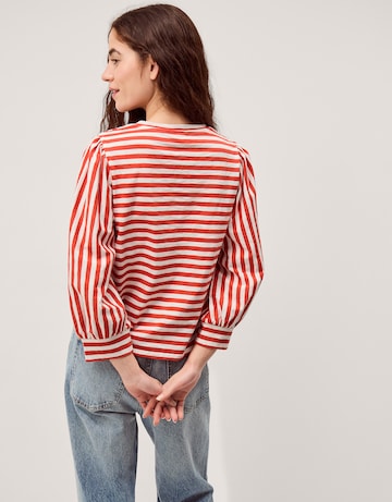 Monsoon Shayla V-Neck Stripe Jersey Top
