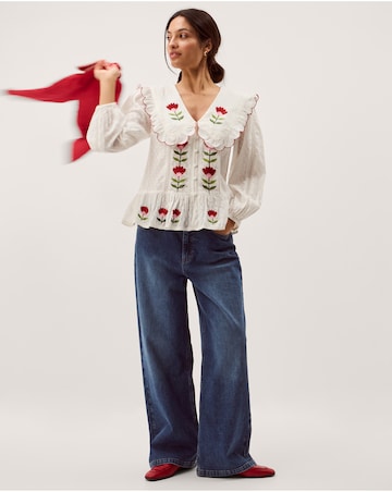 Monsoon Talia Tulip Scallop Collar Top