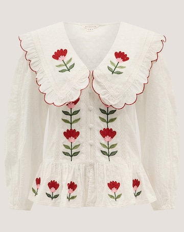 Monsoon Talia Tulip Scallop Collar Top