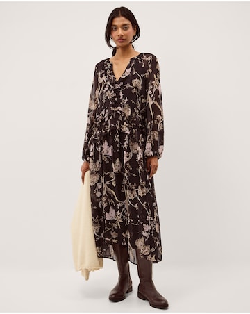 Monsoon Jada Floral Print Midi Dress