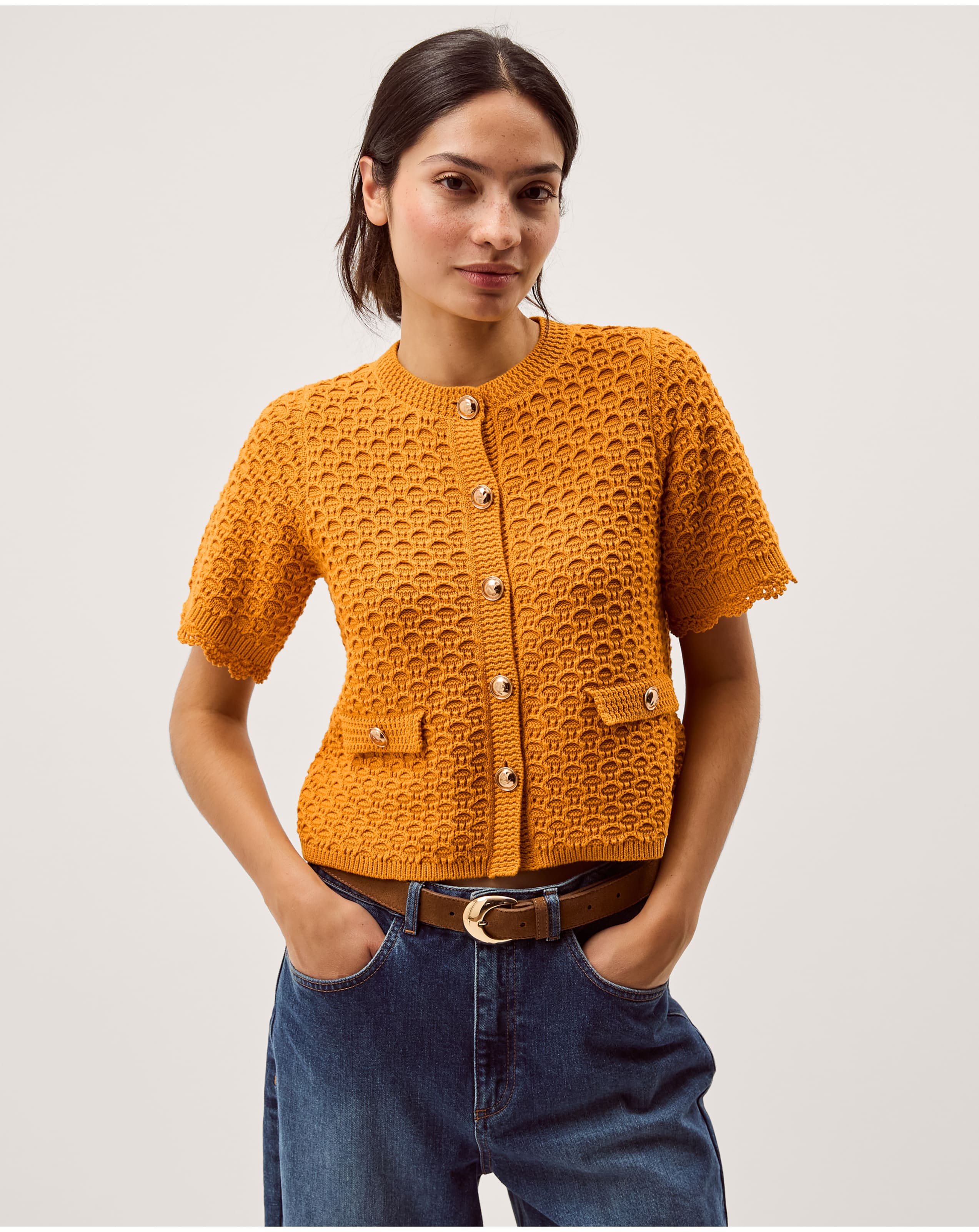 New In - Monsoon Sarna Textured Knit Cardigan