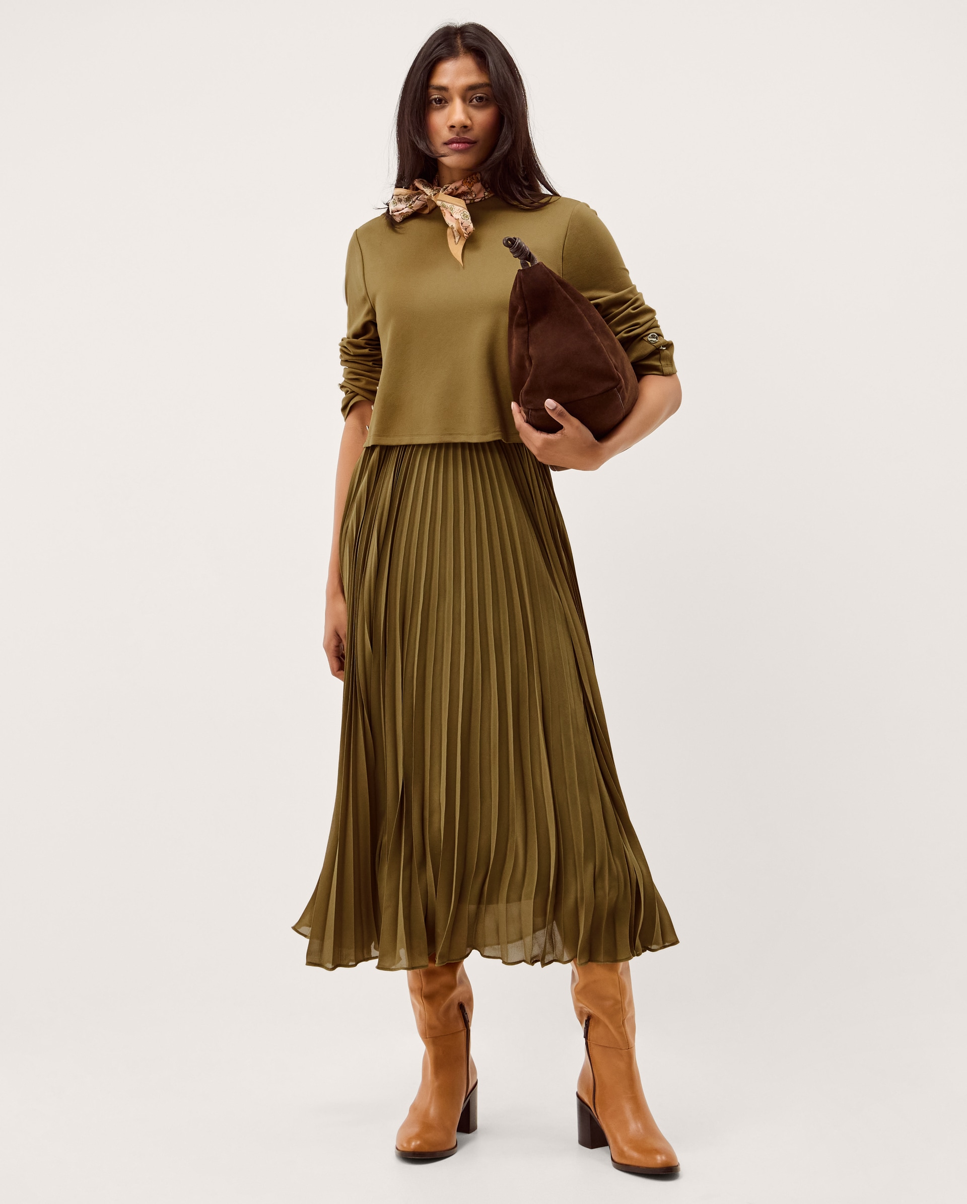 Monsoon Penny Pleated Midi Dress