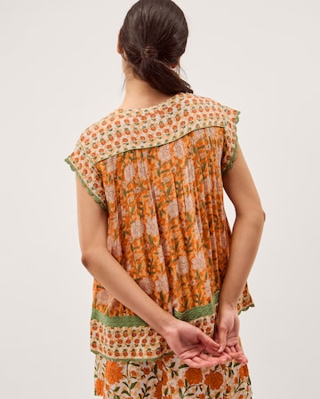 Monsoon Carris Floral Scallop Trim Top