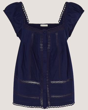 Monsoon Olivia Lace Trim Top