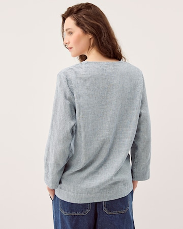 Monsoon Alexis Stripe Linen-Blend Top