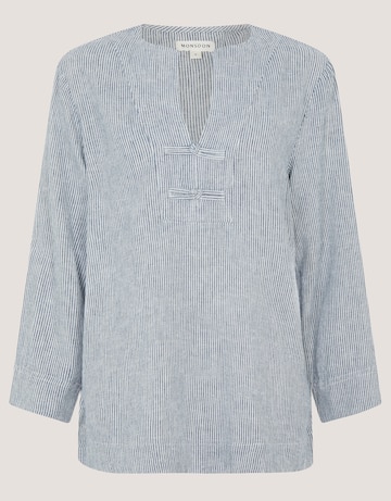 Monsoon Alexis Stripe Linen-Blend Top