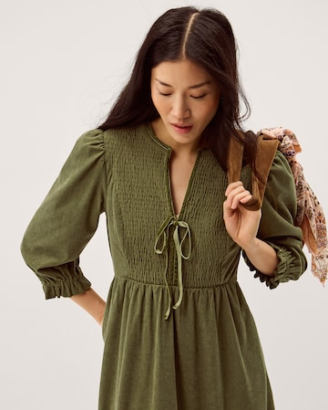 Monsoon Sara Smocked Corduroy Midi Dress