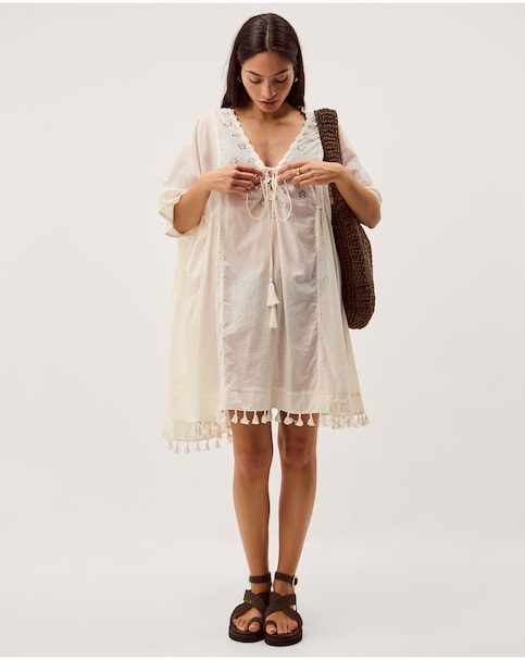 Monsoon Astrid Tassel Mini Kaftan