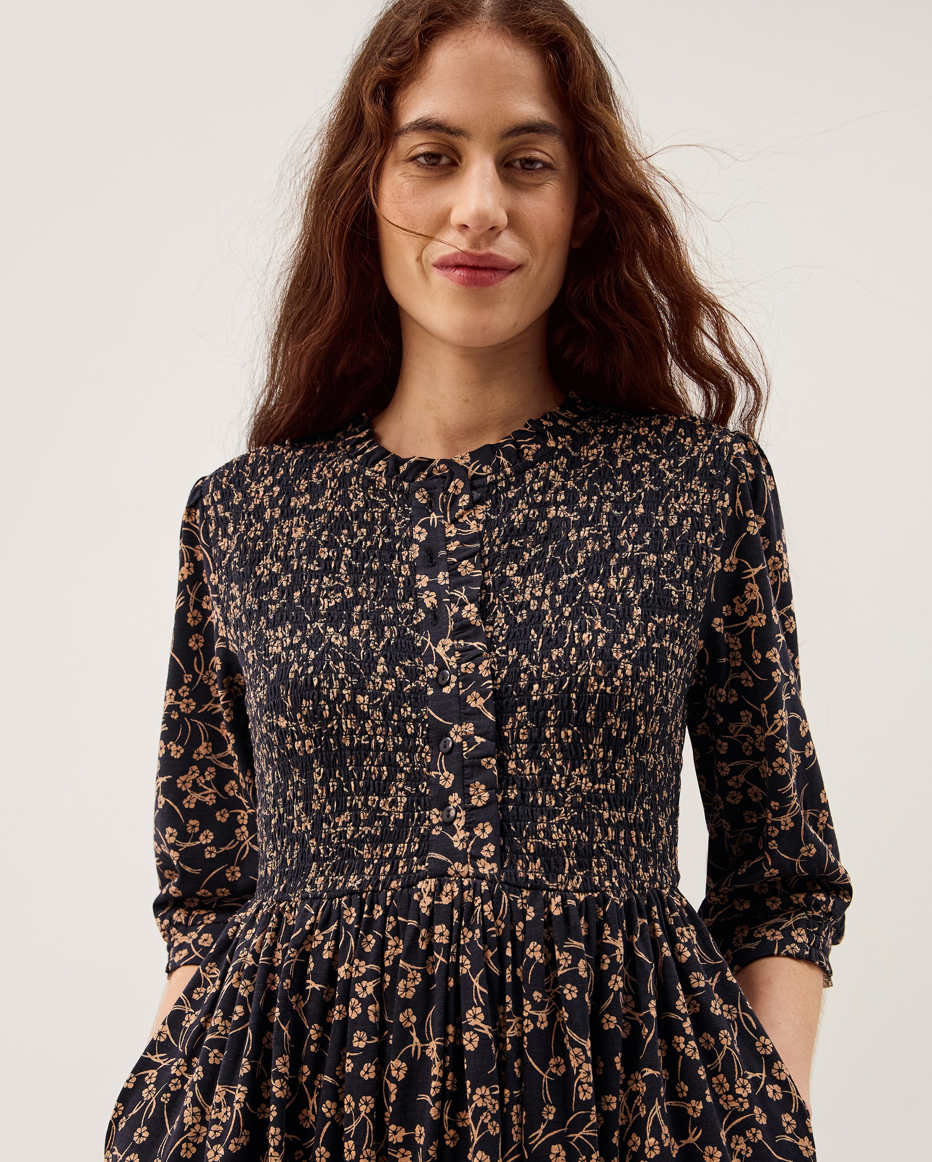 New In - Monsoon Aurelie Floral Jersey Midi Dress