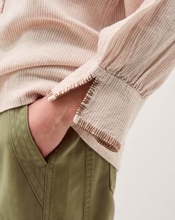 Monsoon Frida Stripe Linen-Blend Top