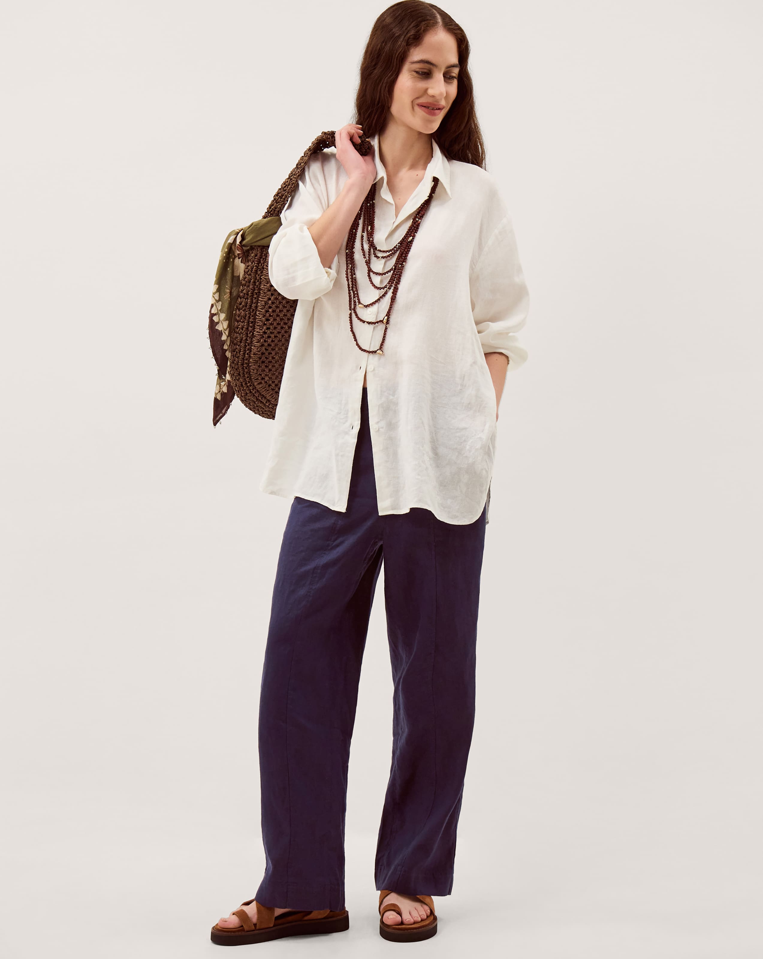 Monsoon Lucy Short Linen Trousers