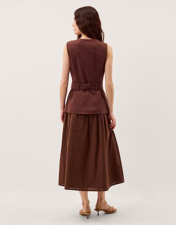 Monsoon Margot Linen Blend Midi Dress