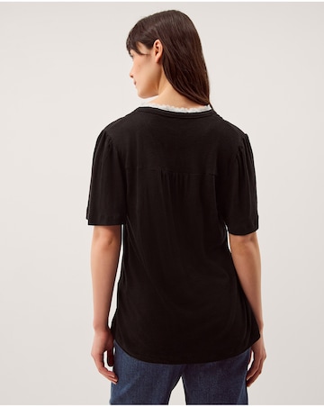 Monsoon Lucia Lace Linen Blend T-Shirt