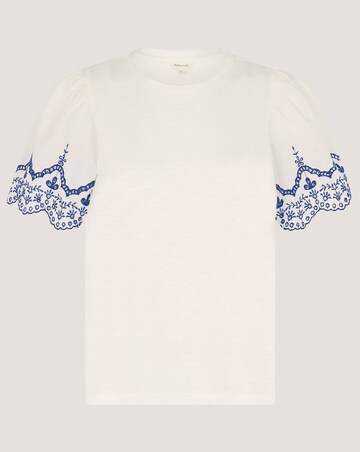 Monsoon Bree Broderie Sleeve T-Shirt