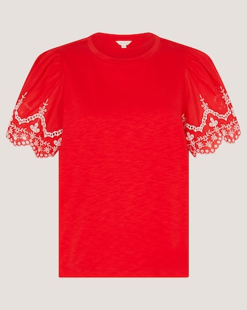 Monsoon Bree Broderie Jersey T-Shirt