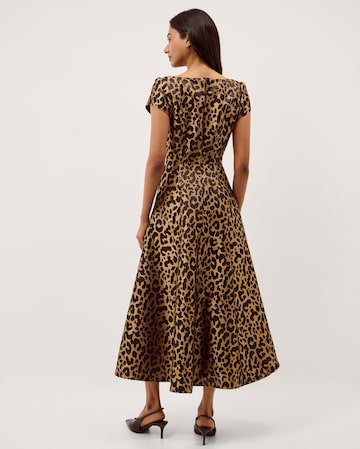 Anna Leopard Print Midi Dress