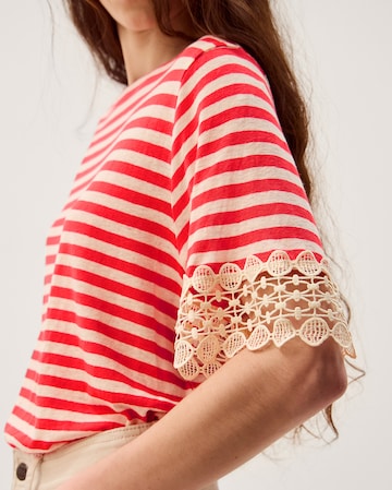 Monsoon Sasha Stripe Linen Blend T-Shirt