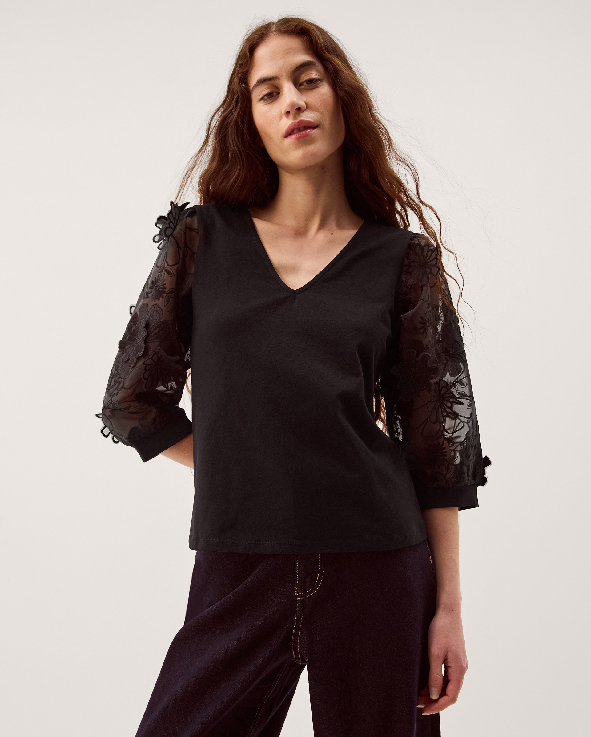 New In - Monsoon Fi Floral Jersey Top