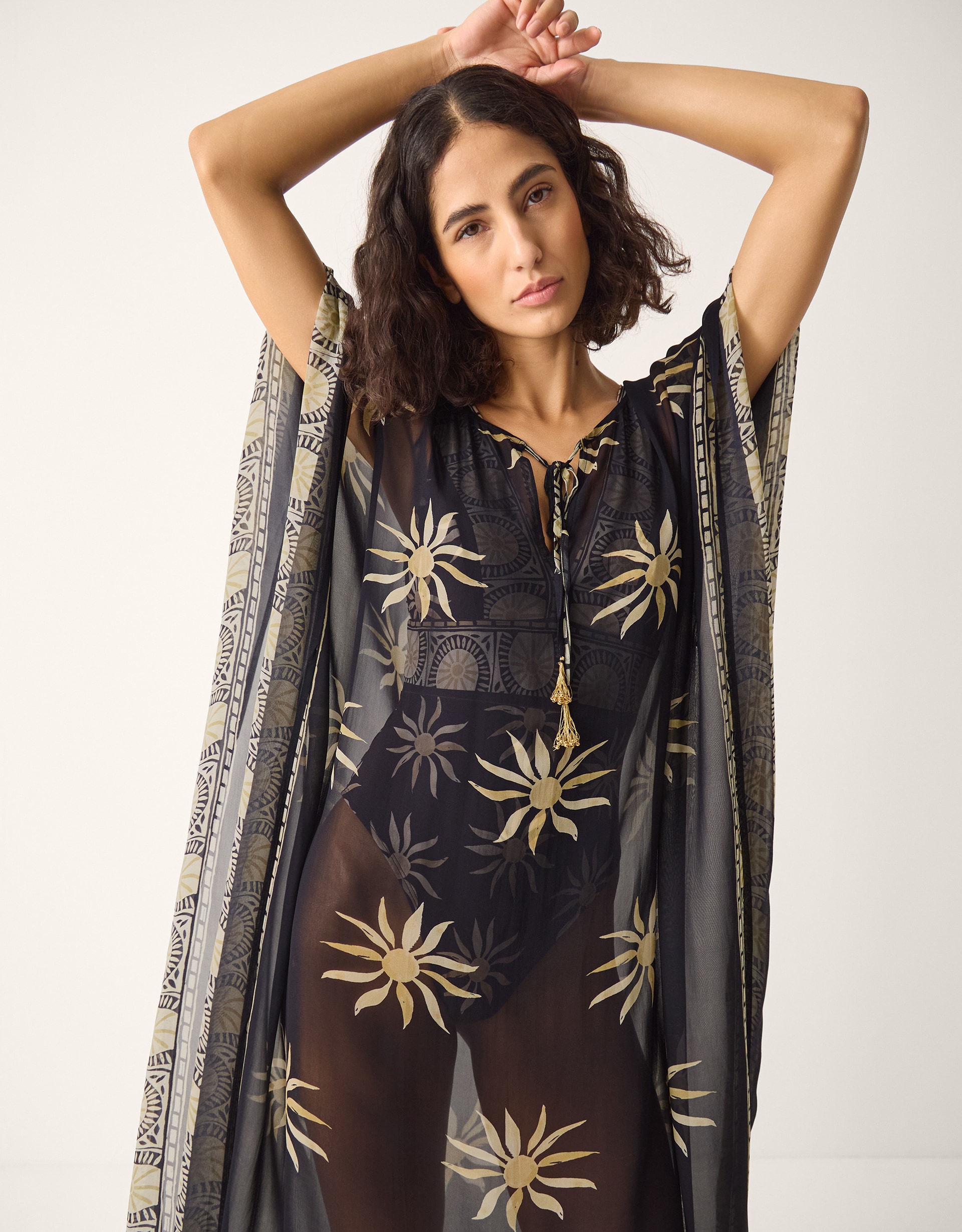 New In - Monsoon Tashie Sun Print Maxi Kaftan