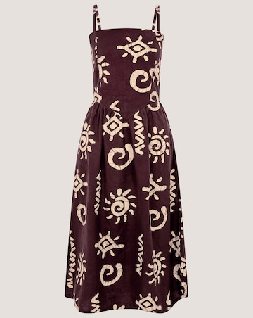 Monsoon Mafalda Print Bandeau Midi Dress