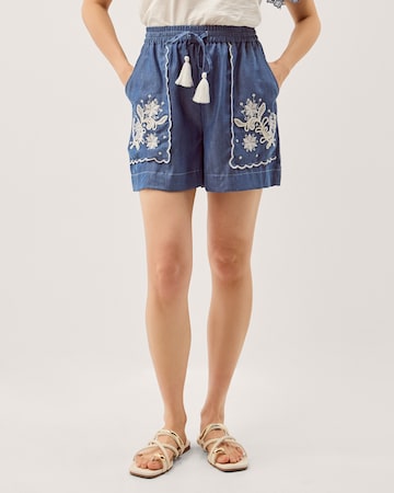 Monsoon Isla Embroidered Denim Shorts