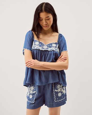 Monsoon Isla Short Sleeve Denim Top