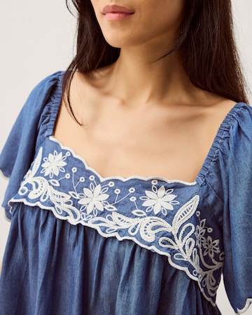 Monsoon Isla Short Sleeve Denim Top