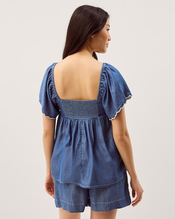 Monsoon Isla Short Sleeve Denim Top