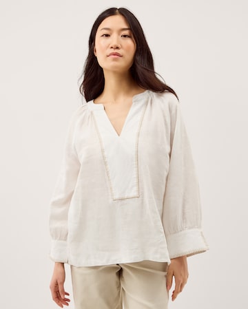 Monsoon Frida V-Neck Linen Blouse