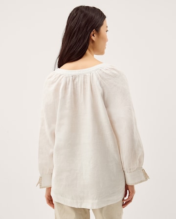 Monsoon Frida V-Neck Linen Blouse