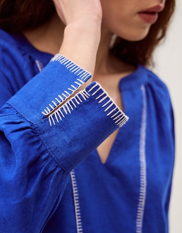 Monsoon Frida V-Neck Linen Blouse