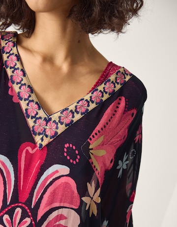 Monsoon Abbie Floral Print Kaftan