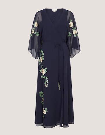 Monsoon Clara Floral Midi Wrap Dress