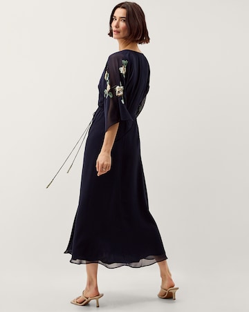 Monsoon Clara Floral Midi Wrap Dress