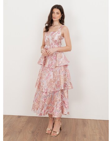 Maya Deluxe Jacquard Fabric Dress