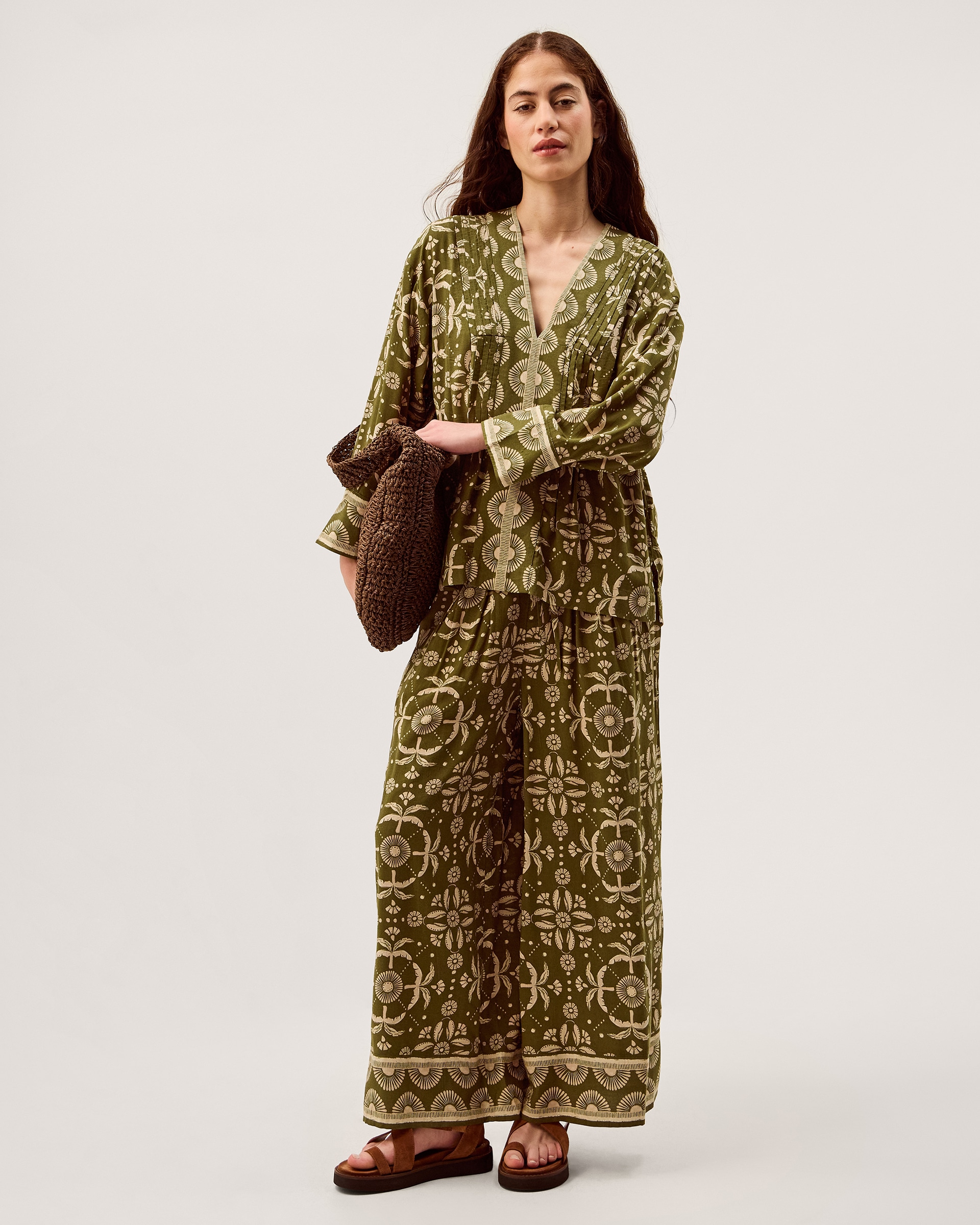 New In - Monsoon Thalia Floral Wide Leg Trousers