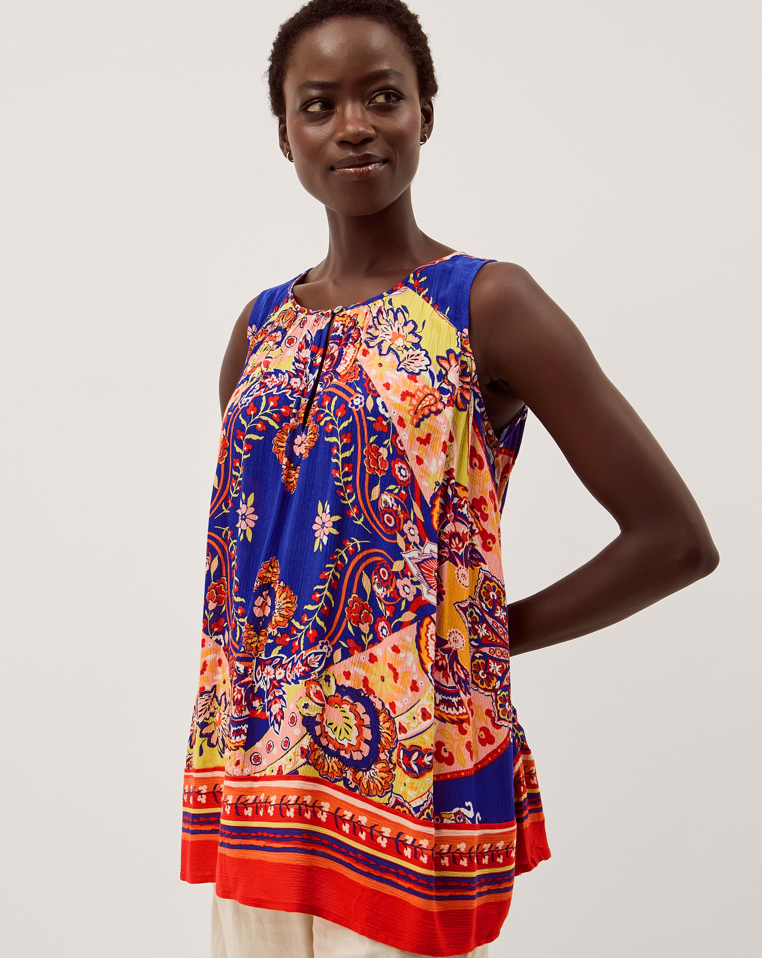 New In - Monsoon Padma Sleeveless Printed Top