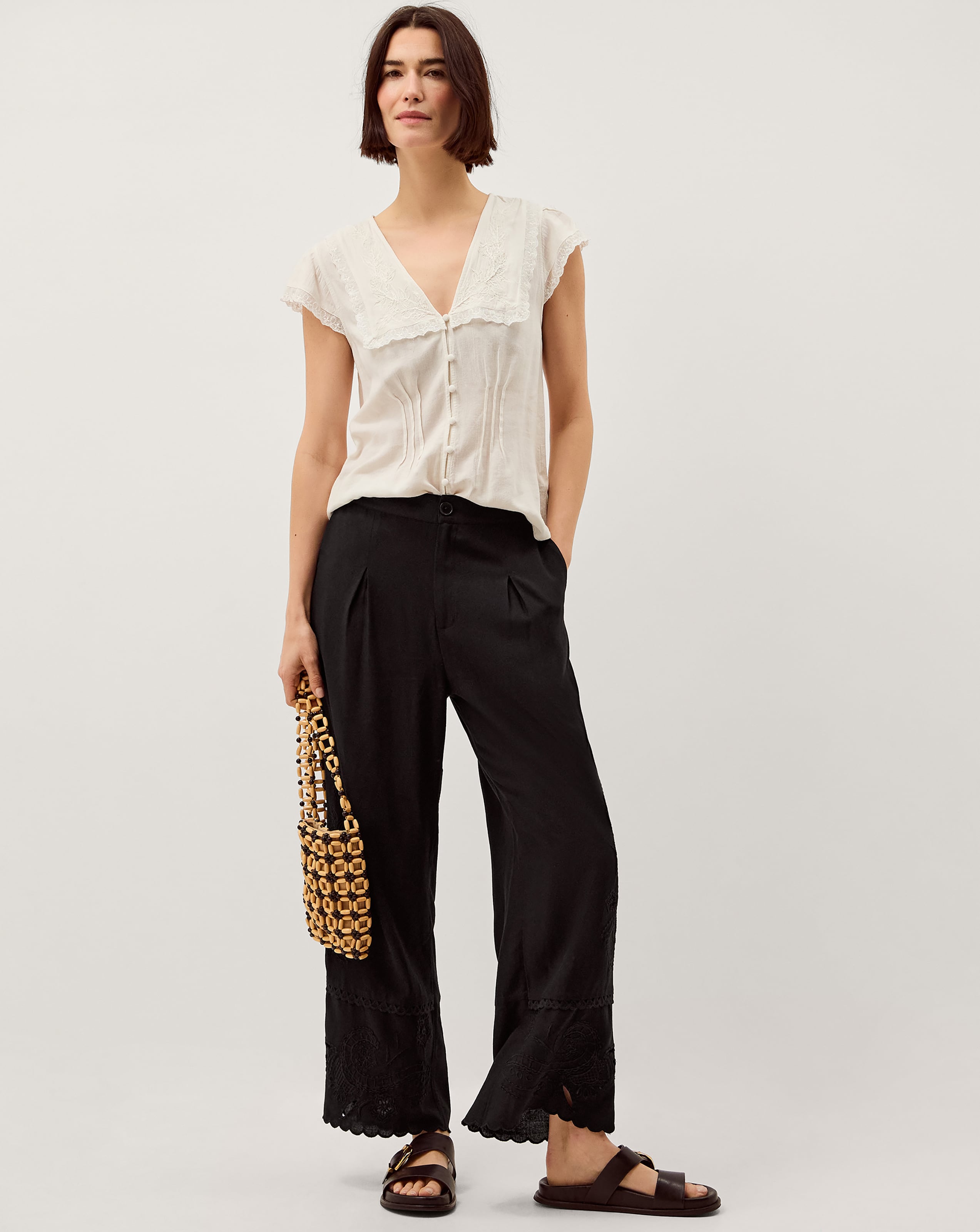 Monsoon Cindy Wide Leg Trousers