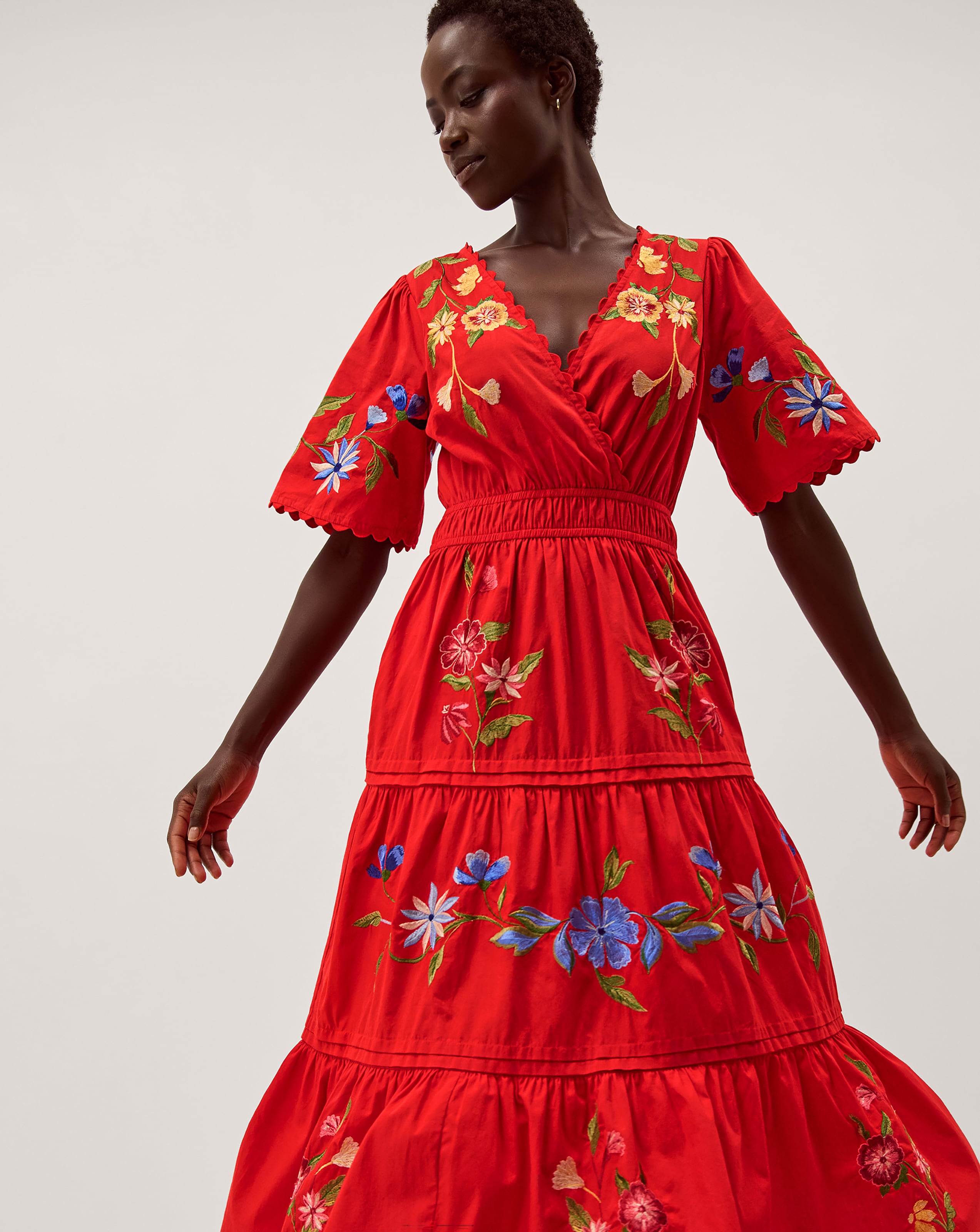 New In - Monsoon Emma Floral Midi Dress