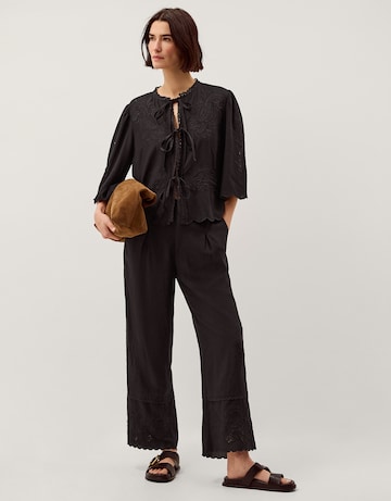 Monsoon Cindy Embroidered Tie Front Top