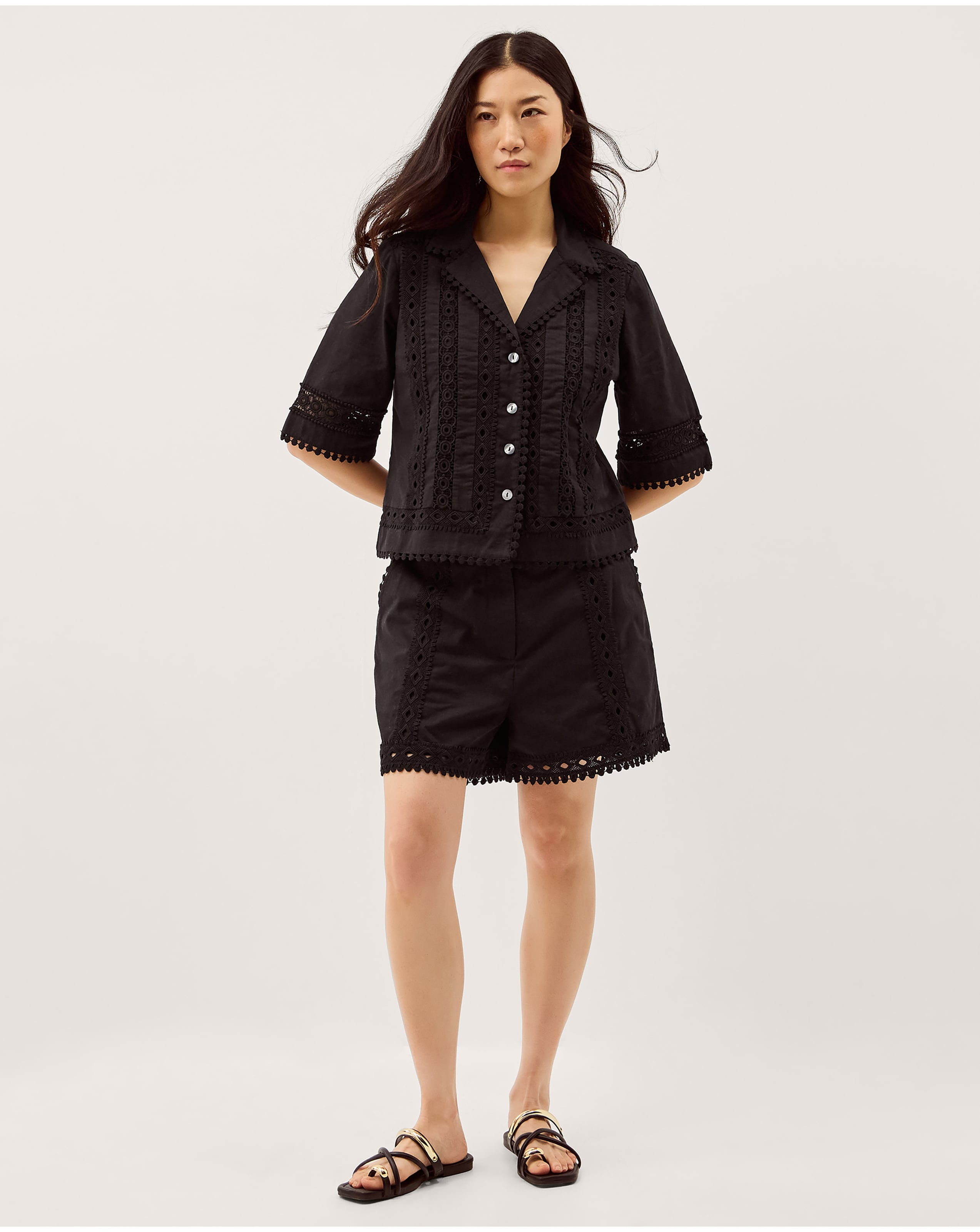 New In - Monsoon Irina Lace Trim Shorts