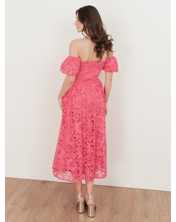 Maya Deluxe Floral Lace Midaxi Dress