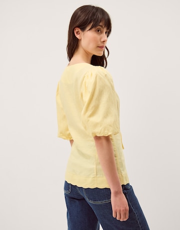 Monsoon Willow Puff Sleeve Tie Front Top