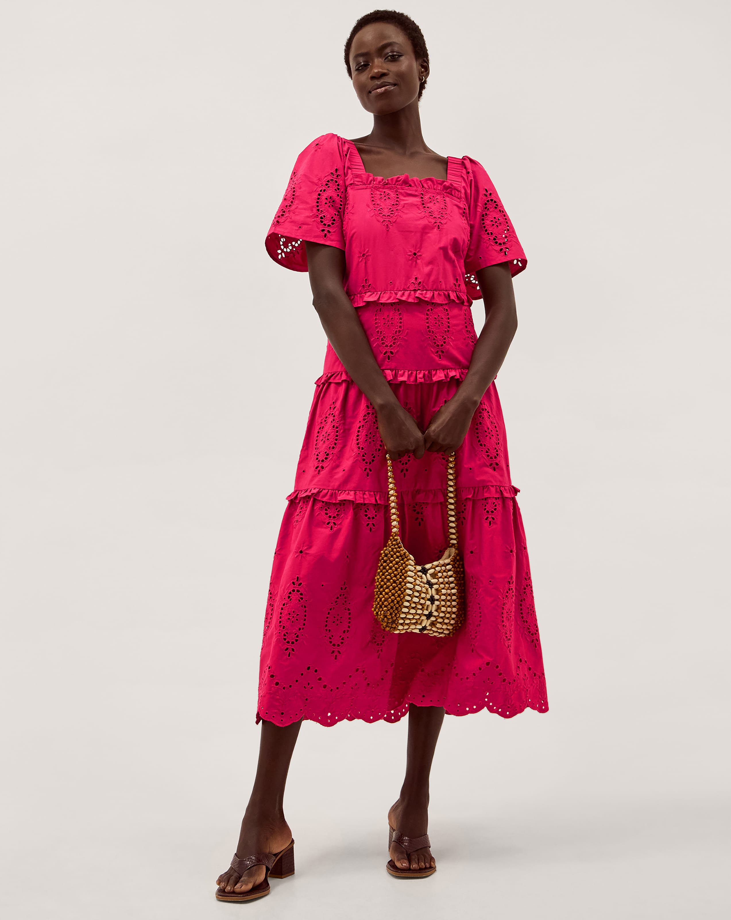 Monsoon Brooke Cutwork Midi Dress
