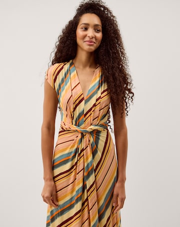 Monsoon Tola Stripe Jersey Midi Dress