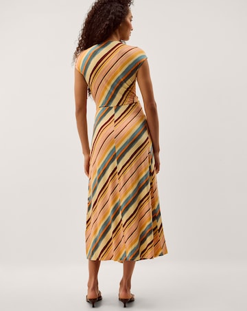 Monsoon Tola Stripe Jersey Midi Dress